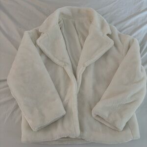 White Faux Fur Coat